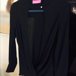 Ion front black blouse